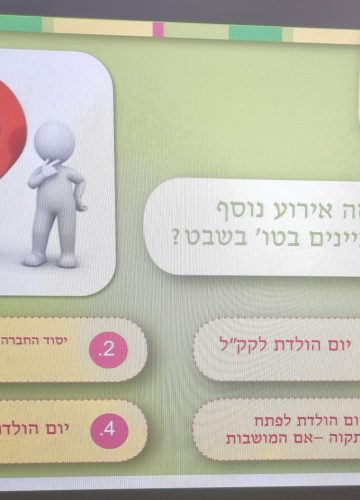 סדר ט”ו בשבט בחטיבת הביניים