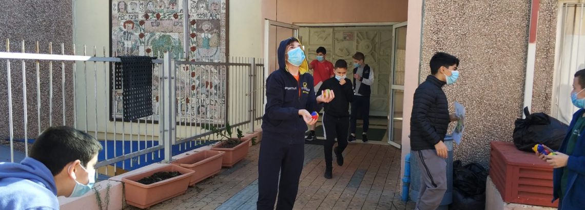 תלמידי ז’4 בלמידה מחוויות במרחב הפתוח